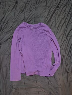 Long-Sleeve Lavender Heart Tee
